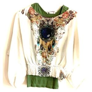 Blouse with matching tank top